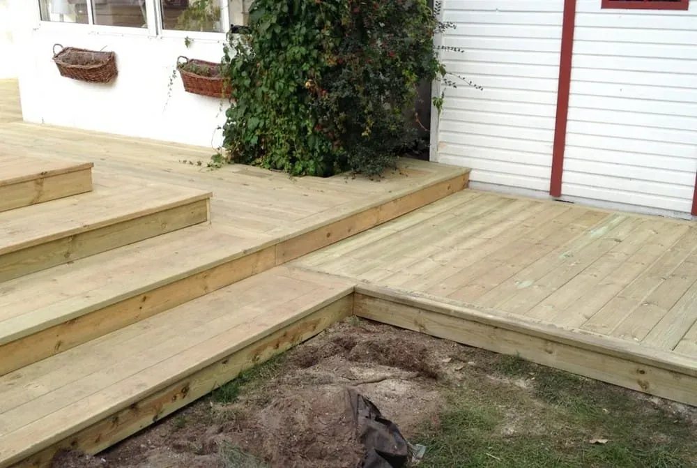 200 m² terrass med belyst pool – bild 8