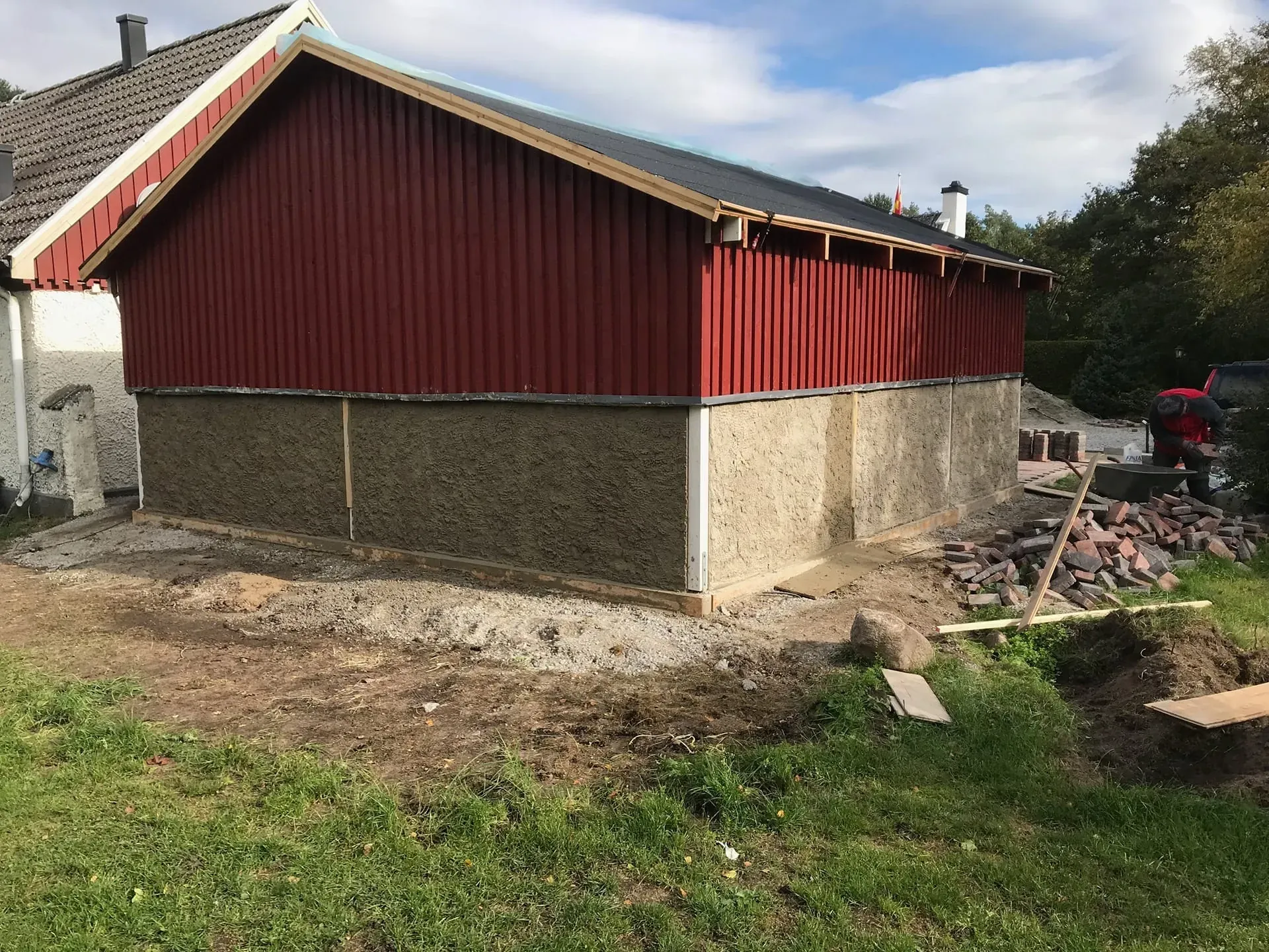 Carport och stenläggning i Flyinge – bild 15