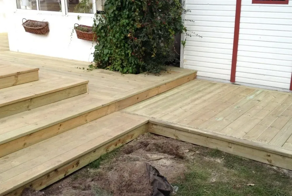 200 m² terrass med belyst pool – bild 21