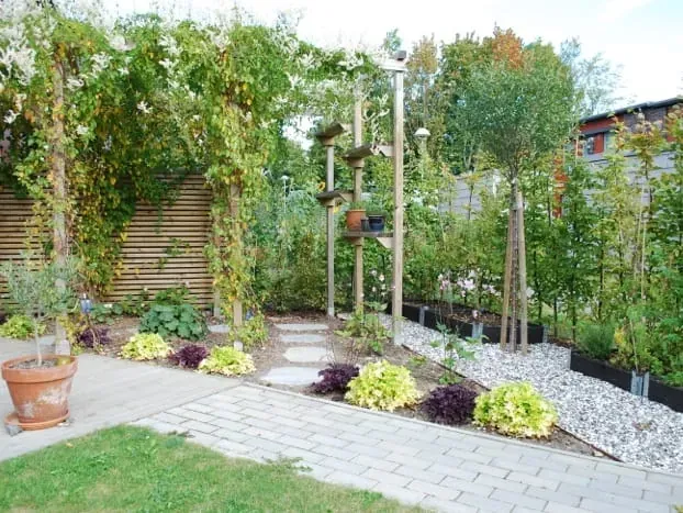 Trädgård från grunden i Lund – Lund. Utfört av Wood & Stone.